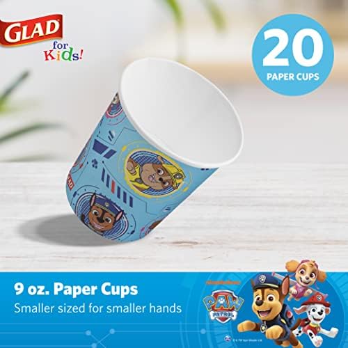 Glad Paw Patrol 9 Oz Paper Cups - 20 Count Pack of 1