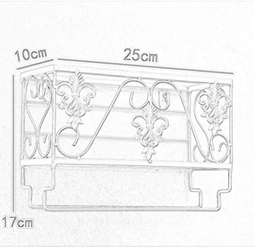 MFLASMF Wall-Mounted Wine Rack with Glass Holder - Industrial Style Metal Storage