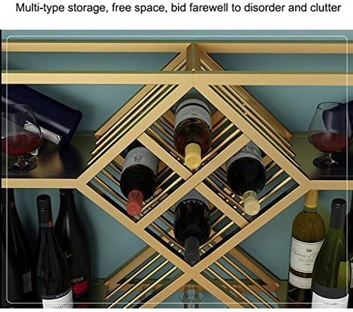 Wall-Mounted Wine Rack Gold Wrought Iron Storage Holder