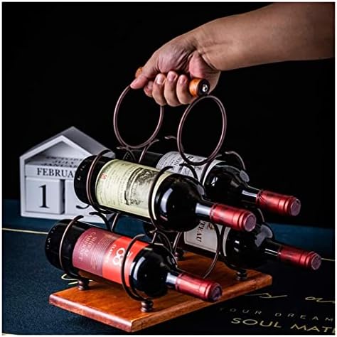 ALDEPO Wine Rack Holds 6 Bottles Wall Mounted Elegant Design