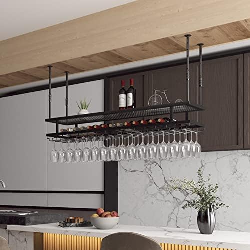 Ceiling Wine Glass Rack Holder for Kitchen Bar