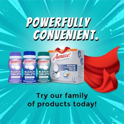 AMAZE Ultra Concentrated Bleach Tablets 32 tablets - No Splash Liquid Alternative 1