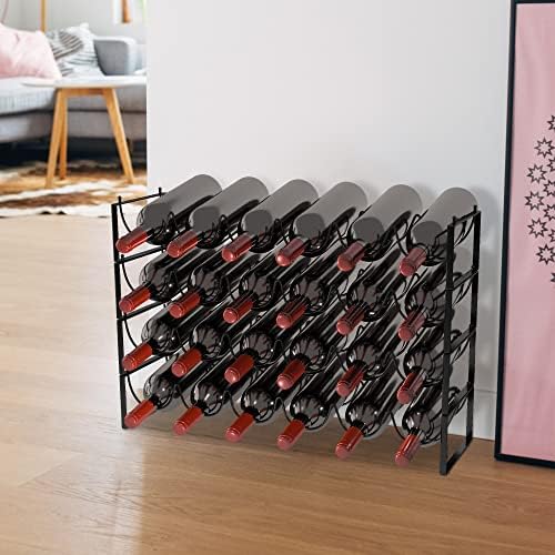 TONLEA 4-Tier Wine Rack - 3-in-1 Stackable Storage