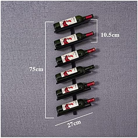 ALDEPO Wall-Mounted Wine Rack 6 Bottles - Dolphin Waves Design