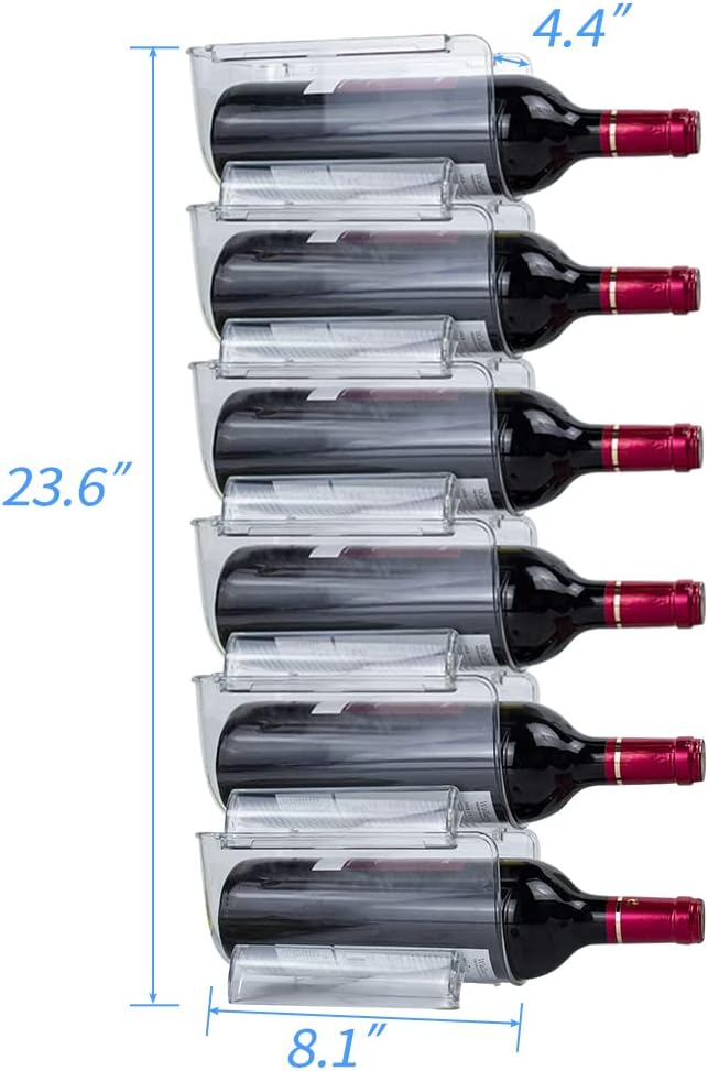 Sutekus 6 Pack Stackable Wine Bottle Holder