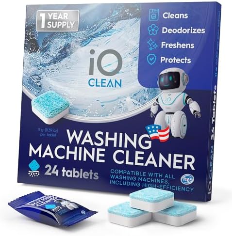 iO CLEAN Washing Machine Tablets 24 Pcs - Deep Clean and Descaler