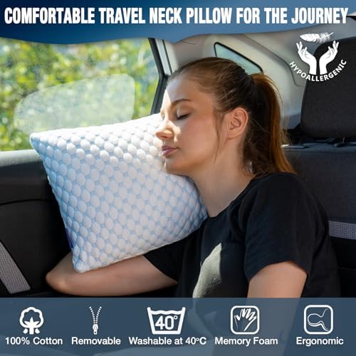 Cooling Shredded Memory Foam Pillow Adjustable Gel Travel-Ready