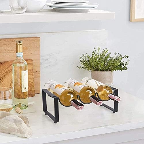 Set of 2 Modern Simple Nesting Wine Racks with 6 Bottle Capacity