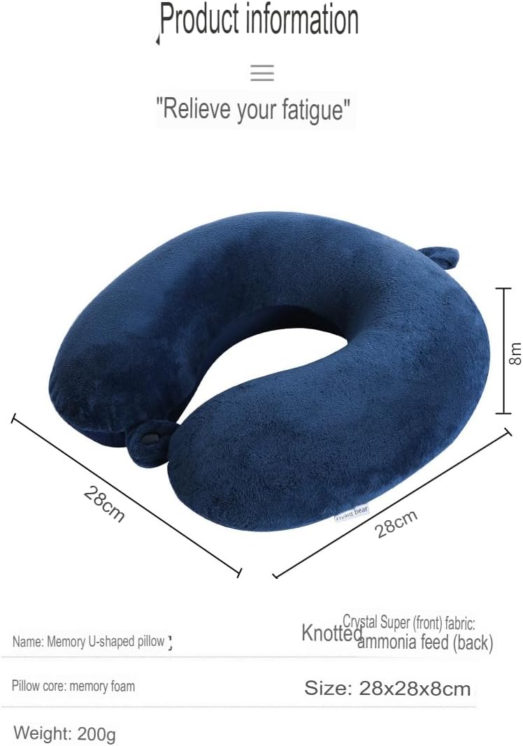 Memory Cotton U-Shaped Neck Pillow for Travel and Office
