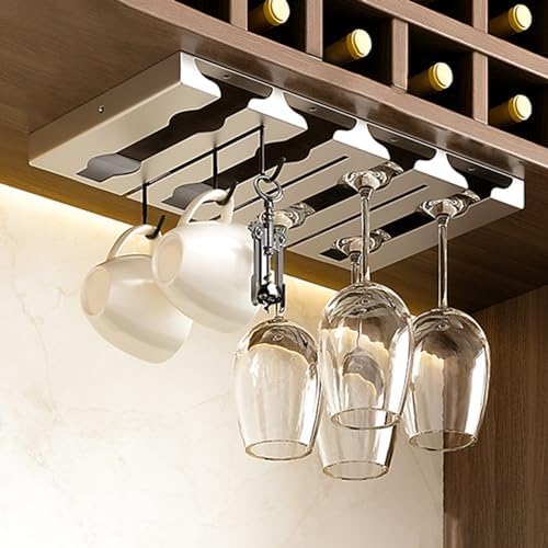 ZYZSY Wine Glass Rack White Industrial Storage Hanger for Kitchen Dining