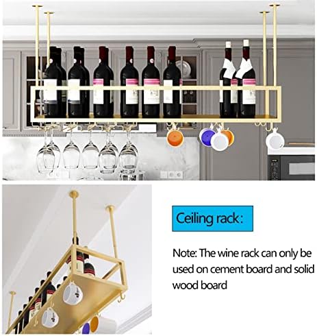 Adjustable Wine Rack with Stemware Holder - Gold
