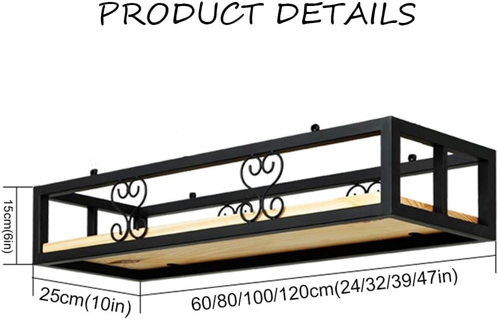 Hanging Wine Glass Rack - Wall Mounted Storage Shelf