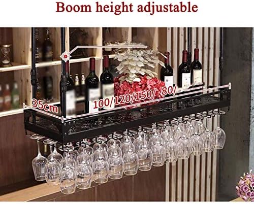 Adjustable Metal Wine Rack Holder Black 120x35cm