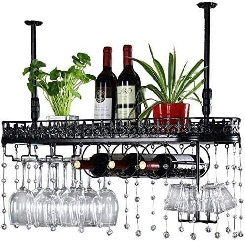 Functional Wall-Mounted Wine Rack with Glass Holder Shelf