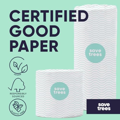 Bamboo Paper Towels 12pk - 1800 Sheets Eco-Friendly Kitchen Rolls