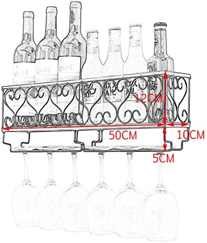 BOCbco Vintage Wall-Mounted Iron Wine Rack