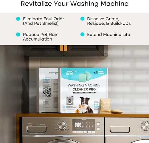Uproot Clean Washing Machine Cleaner Tablets 24 Pack