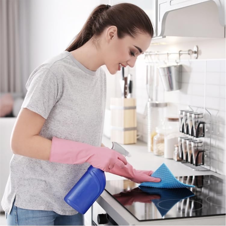 ANBOSON 14mil Non-Slip Latex Dishwashing Gloves 1