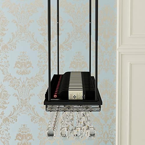 Wall-Mounted Wine Rack with Upside Down Glass Holder