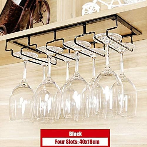 Wall-Mounted Wine Rack with 4 Slots for Ceiling or Cabinet