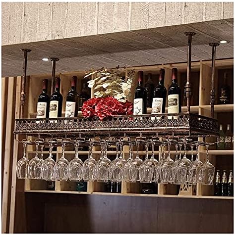 Adjustable Height Wine Rack with Glass Holder Shelf