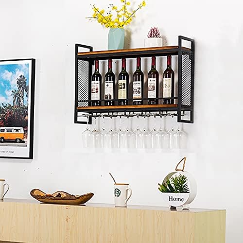 ZJDYDY Wall-Mounted Industrial Wine Rack