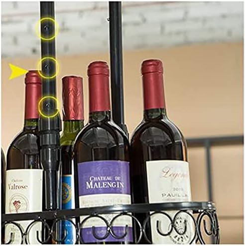 Suuim Hanging Wine Rack with Glass Holder and Shelf 1