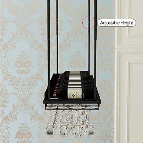 Suuim Metal Wine Glass Holder with Adjustable Ceiling Rack 1
