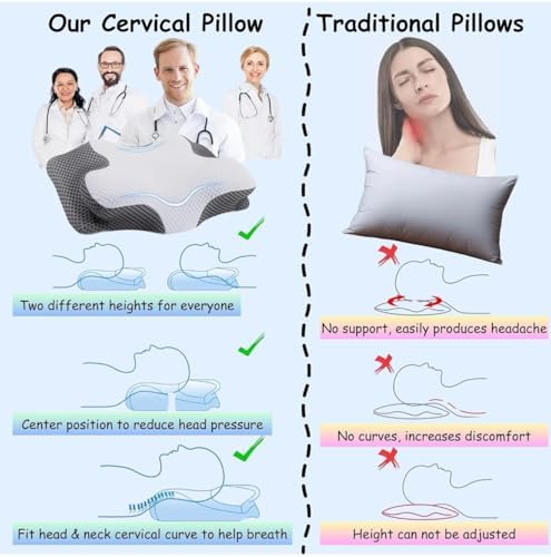 Love Nest Cervical Neck Pillow with Memory Foam