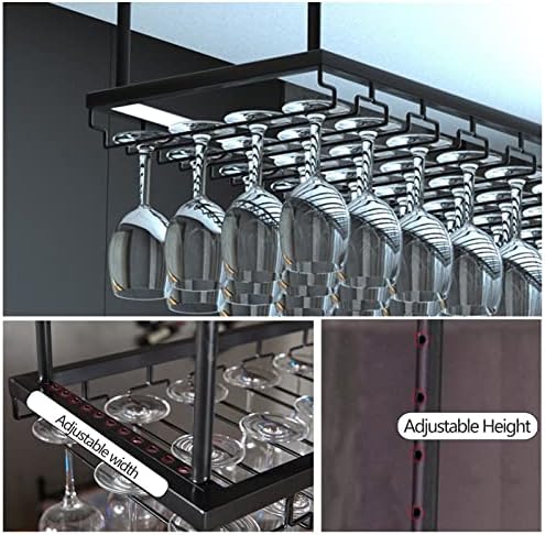 Suuim Metal Wine Glass Holder with Adjustable Height