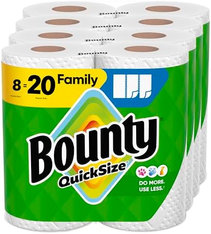 Bounty Quick Size Paper Towels White 8 Rolls
