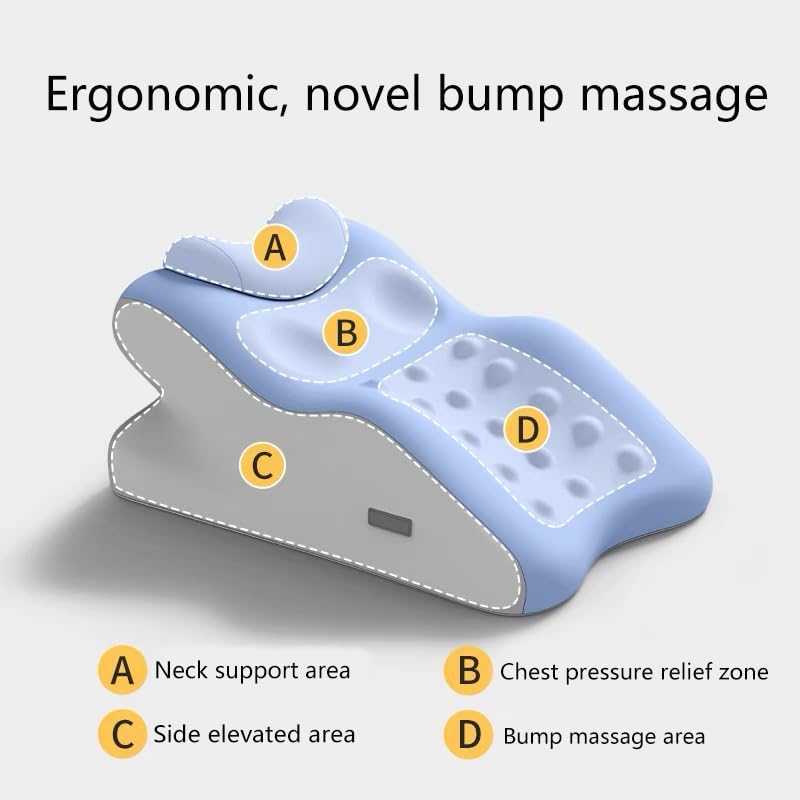 Multi-Purpose Wedge Pillow with Massage Points for Couples and Maternity