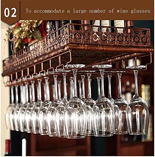 Adjustable Metal Ceiling Wine Rack for Home Bar Decor