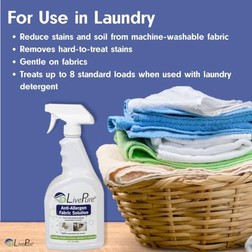 LivePure Anti-Allergen 32 OZ Fabric Spray for Allergies