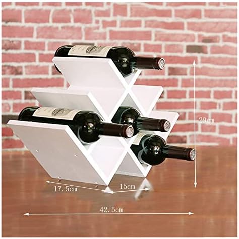 ALDEPO Freestanding Wine Rack 8-Bottle Solid Wood Organizer