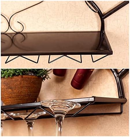 ALDEPO Wall-Mounted Wine Rack - 7 Bottles 10 Glasses