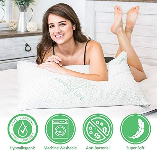 Elif Home Goods Queen Size Bamboo Rayon Pillow Set