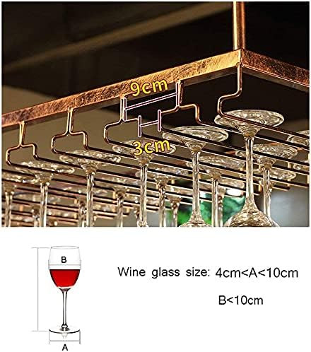 Ceiling Wine Rack with Glass Holder Shelf 90x35cm