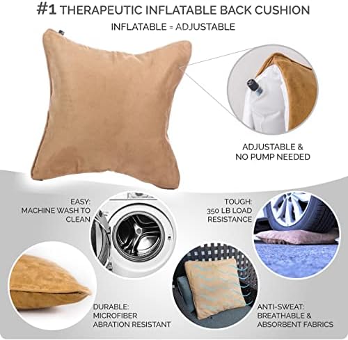 AJUVIA QiPillow - Inflatable Lumbar Support for Car Chair Couch
