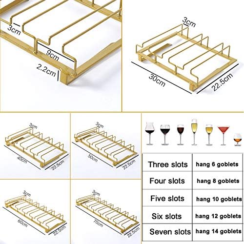 ZJDYDY Wine Glass Rack Modern Metal Under Cabinet Storage Organizer