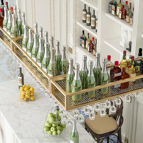 Ceiling Wine Glass Rack with Adjustable Height