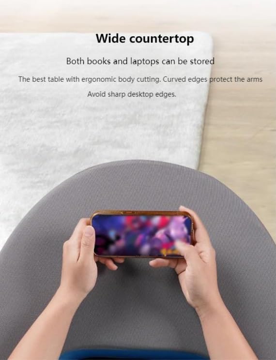Ergonomic Memory Foam Reading Pillow with Side Pocket