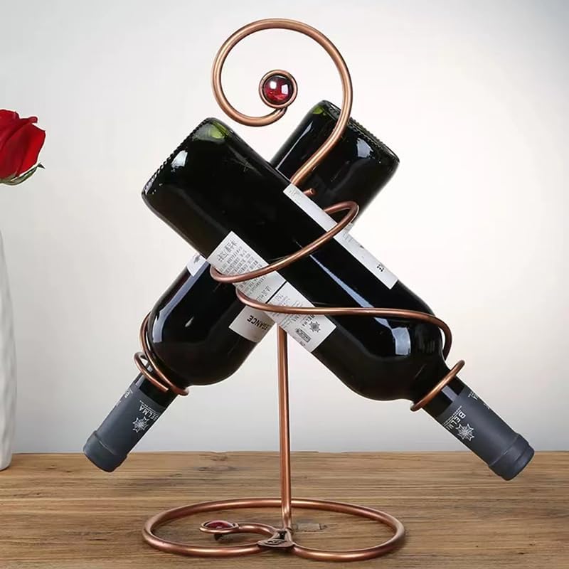 BOCbco Nordic Rustic Metal Wine Rack Holds 2 Bottles