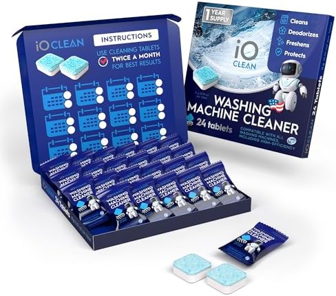 iO CLEAN Washing Machine Tablets 24 Pcs - Deep Clean and Descaler