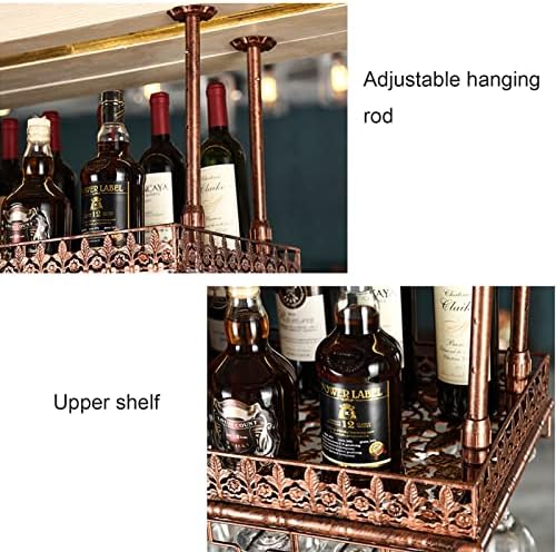 Suuim Hanging Wine Bottle Holder with Adjustable Height