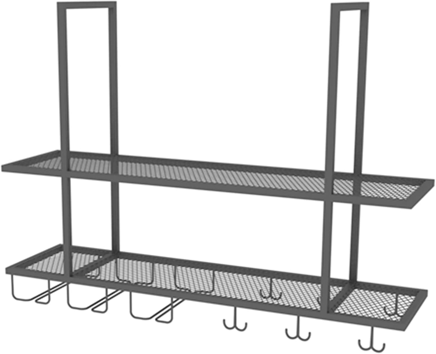 Modern Hanging Wine Rack with Iron Frame for Wall Mount