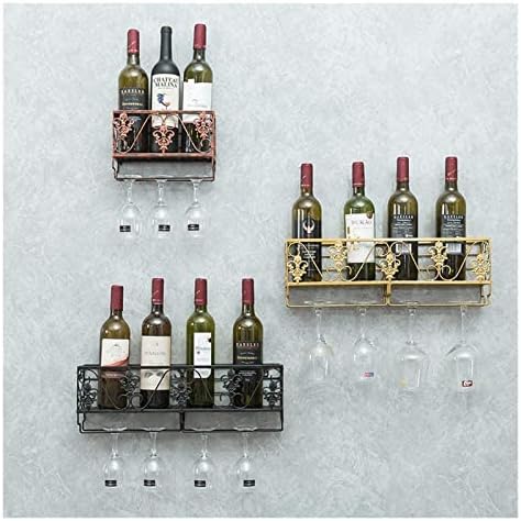 ALDEPO Wall-Mounted Wine Rack Black Metal