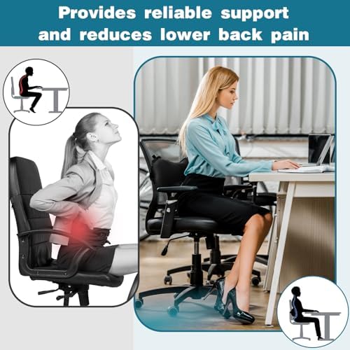 GlikCeil 2 Pcs Inflatable Travel Lumbar Pillow