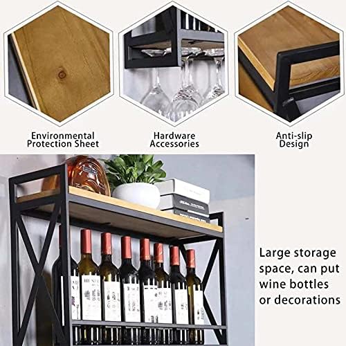 ZJDYDY Wall-Mounted Industrial Wine Rack