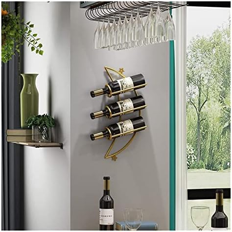 ALDEPO Wall-Mounted Wine Rack with Ornamental Design